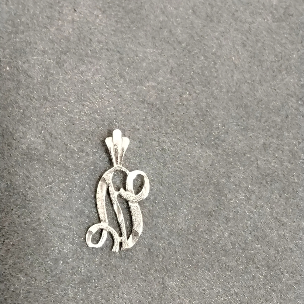 Elegant Silver Initial Pendant